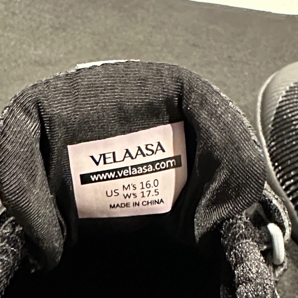 NWOT Men’s Velaasa Strake Weightlifting Sole Size 16 Triple Black Shoe Sneakers - Picture 10 of 13
